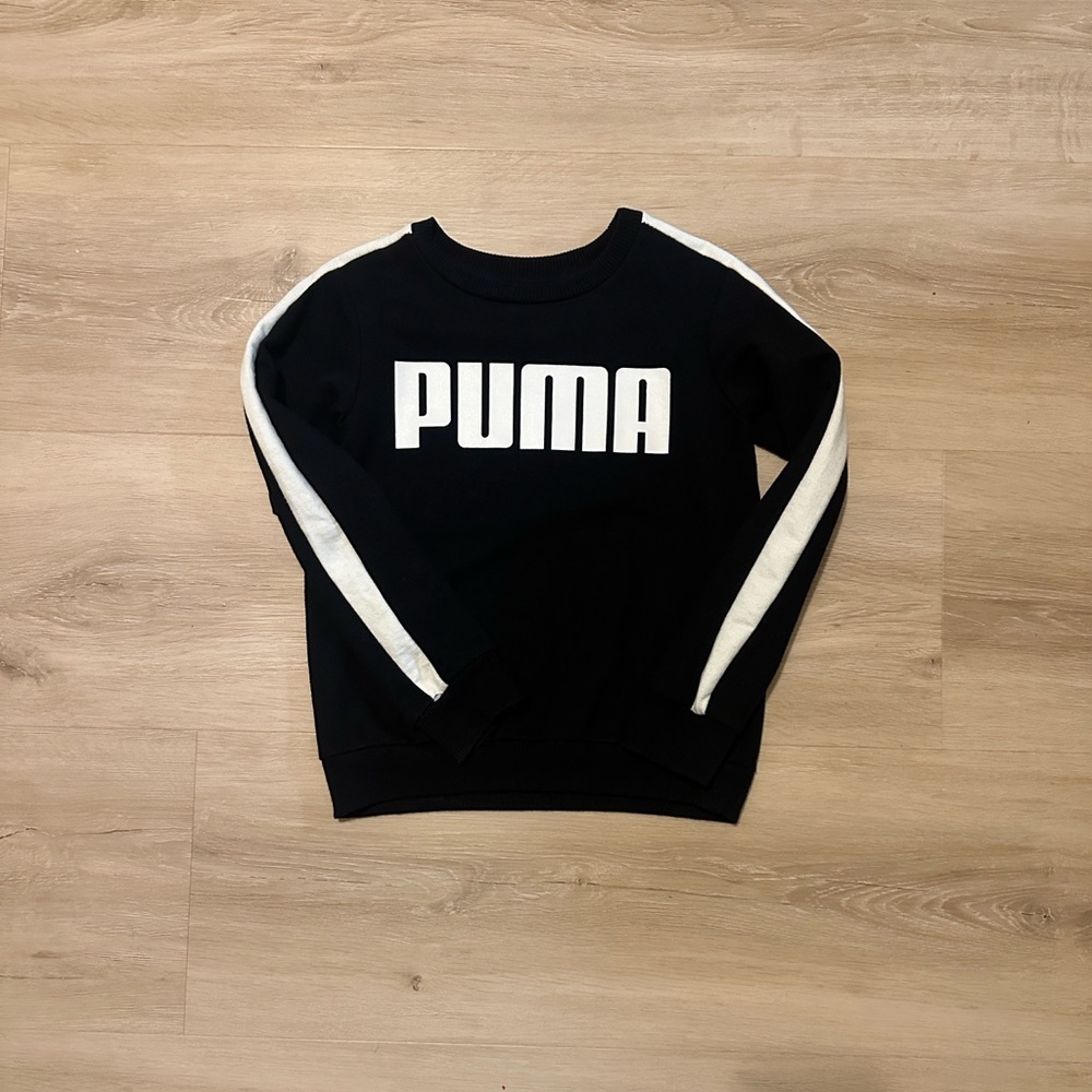 Puma Black Crewneck with White Logo